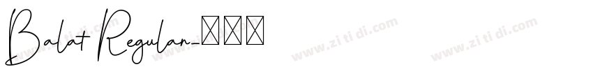 Balat Regular字体转换